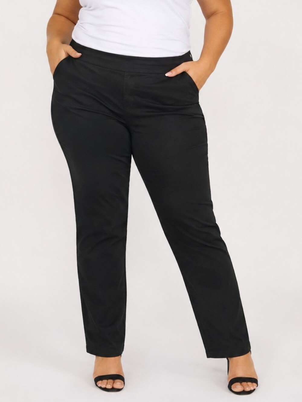 Torrid Studio Plus-Size 18 Tall: Black Straight-Leg Classic Dress Pants